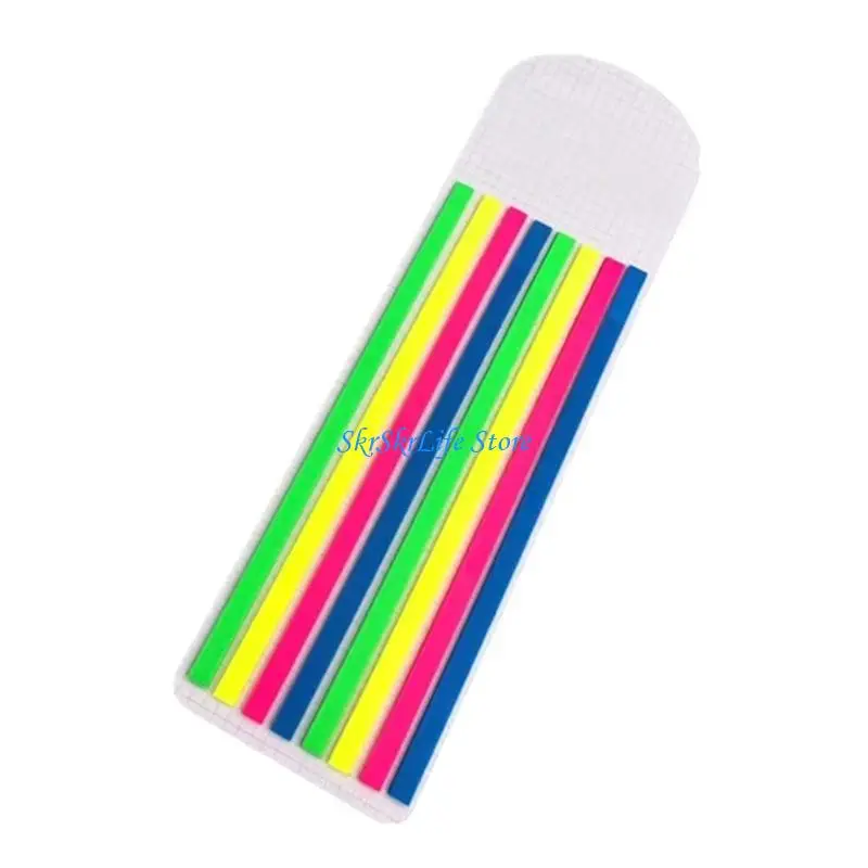 E65E Long Page Flags Tabs Translucent Sticky Notes Colored Index Tabs Stationery-School Office Supplies for Children Students