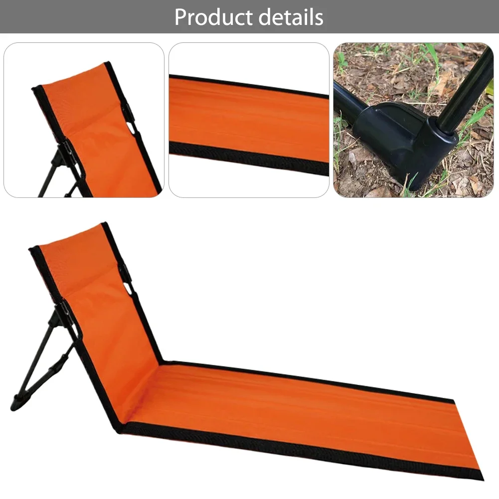 Portable Folding Seat Without Legs Foldable Stadium Seat with Backrest Lightweight Camping Chair for Stadium Balcony