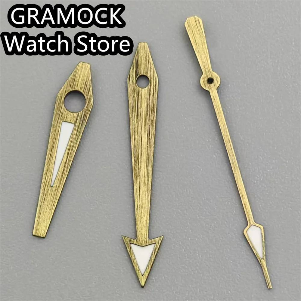 GRAMOCK Vintage Bronze Uhrzeiger Grün Leuchtend Fit NH35 NH36 NH38 NH70 NH72 Uhrwerk Uhrenzubehör