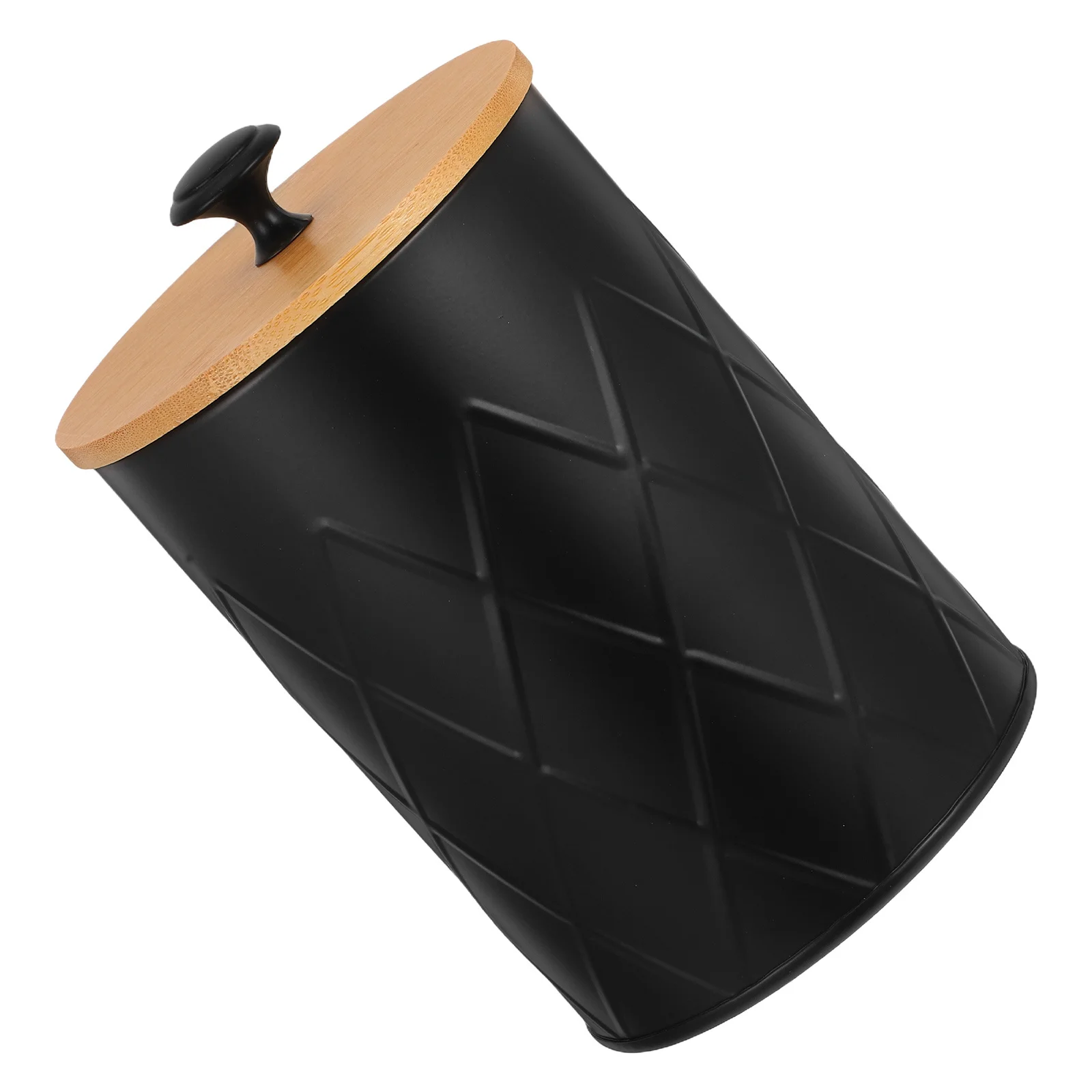 

Large Metal Kitchen Canister Airtight Bamboo Lid Coffee Beans Tea Spices Sugar Flour Storage Containers Countertop Jars