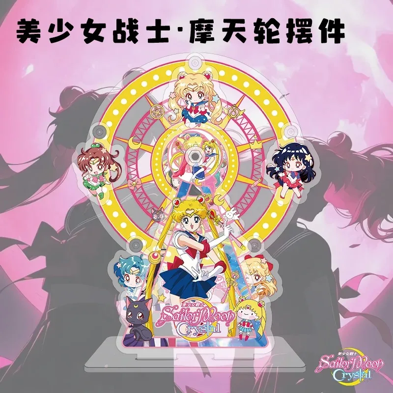 Sailor Moon Peripheriegeräte, Acryluhren, Cartoons, Anime, rotierende Riesenräder, Studententischplatten, Figuren, Ständer, Ornamente
