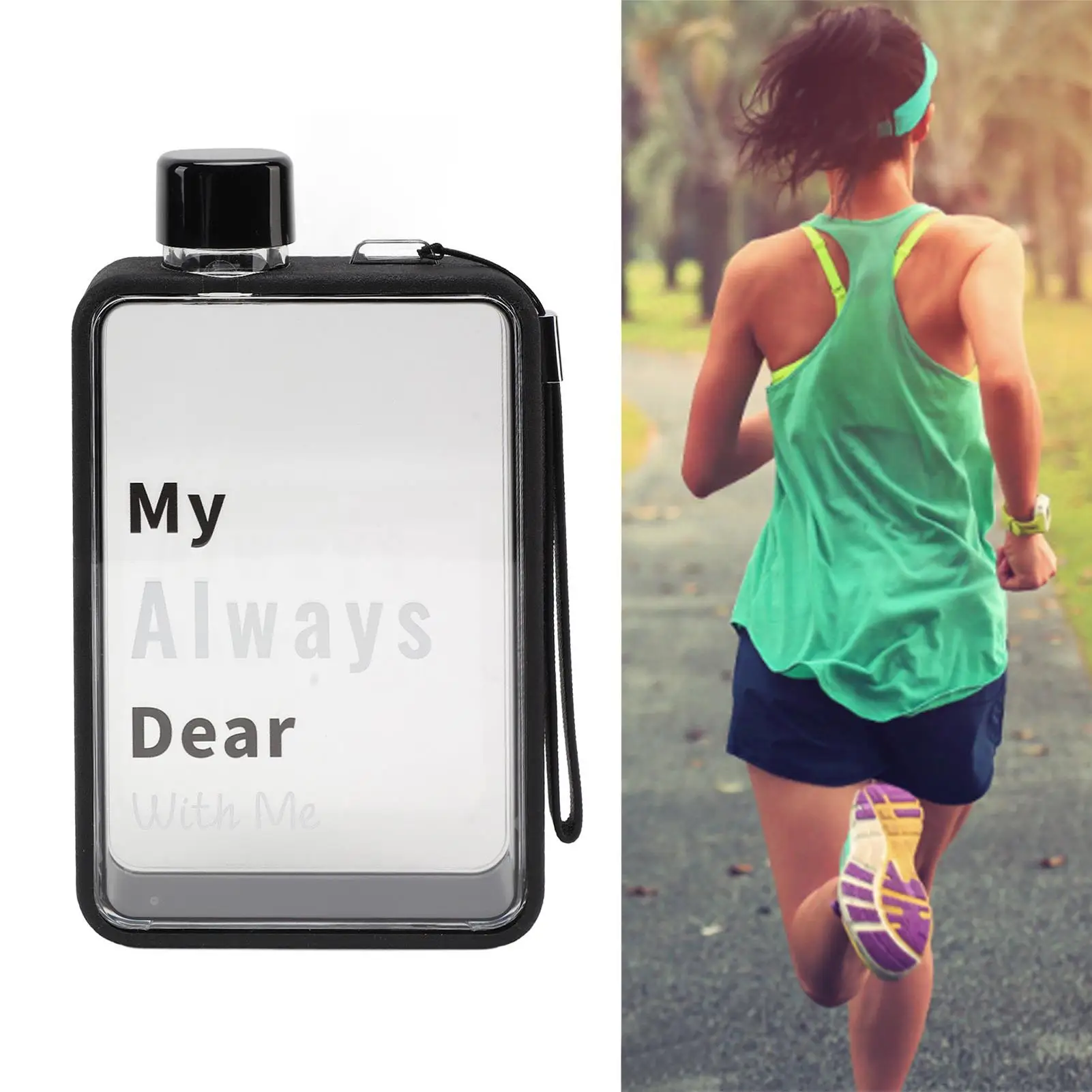 Slim A5 Water Bottle - Anti-Burst, Anti-Drop Design for gym & for fitness Activities