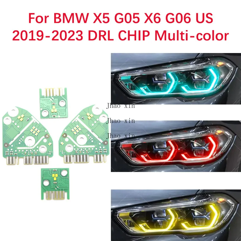 Angel Eye Module Chip For BMW X5 G05 X6 G06 Lemon Yellow Ice Blue Red Light 2019-2023 US Version Car Headlights DRL CHIP Ballast