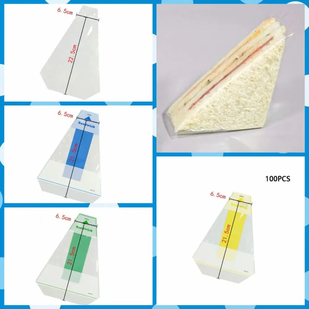 

100 шт., одноразовые пластиковые пакеты для упаковки сэндвичей