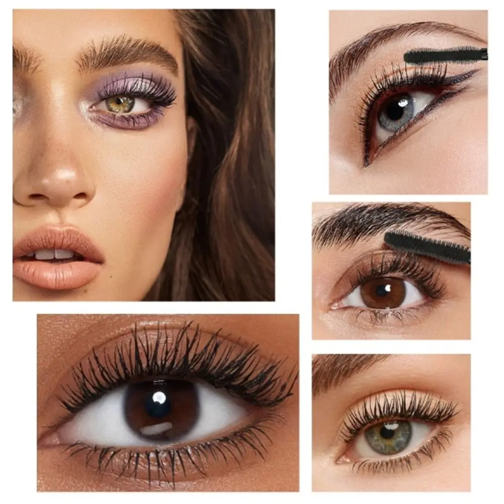 Mascara allungante a prova di sbavature Mascara arricciante a lunga durata senza grumi Volumizzante Allunga le ciglia Mascara riempitivo in fibra