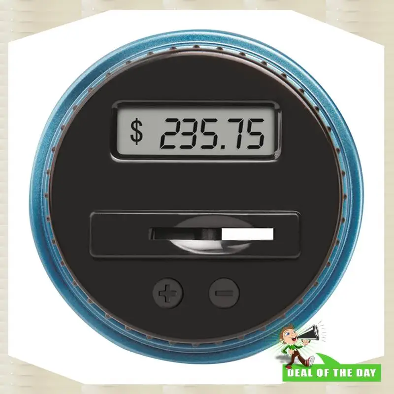 24-Hour Delivery 1 Piece Money Box Jar Coin Money Box Coins Storage Box Jar 1.8L Counter Electronic Digital LCD Counting C