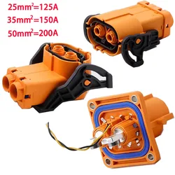 Plastic Shell High Voltage Current Connectors Plug Socket New Energy Electric Car Hv Connector125/150/200A Cable adapter