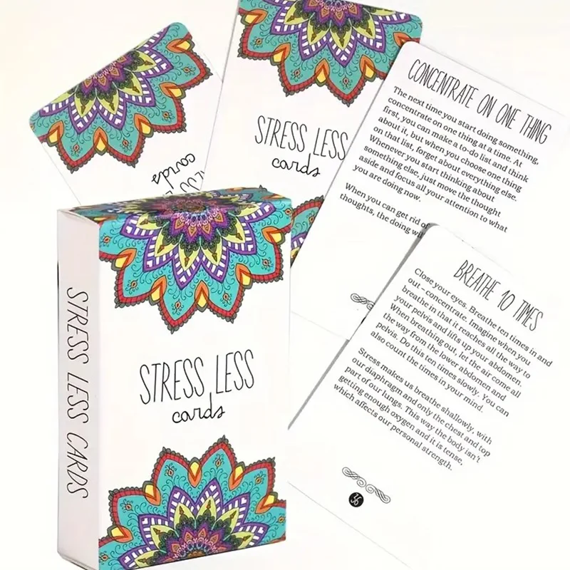 Decompression Cards 50 Meditation And Meditation Exercises Helps Relieve Stress And Anxiety Original Easter Gift