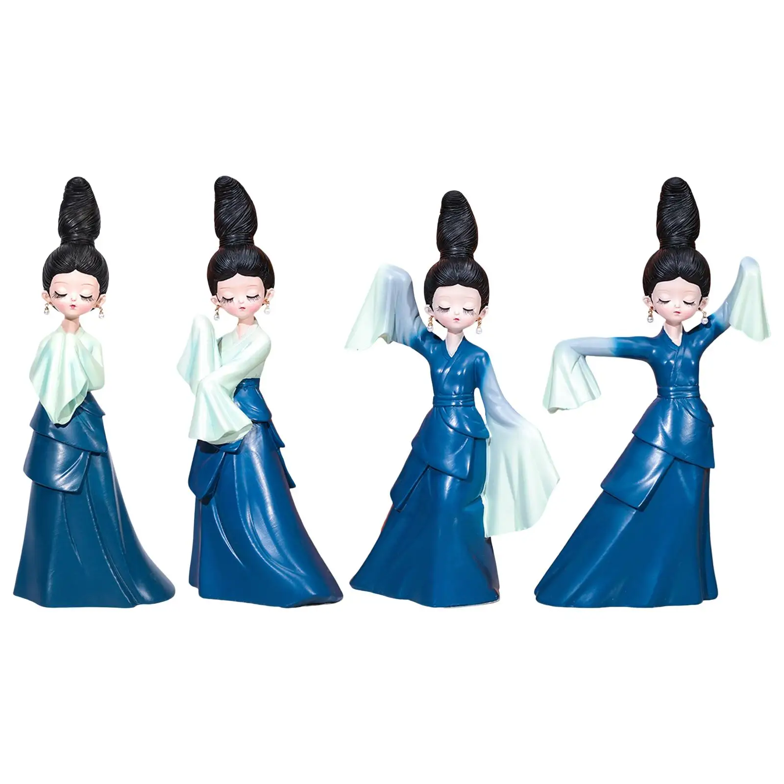 Resin Lady Dancer Statues Ornament Resin Figures for TV Cabinet Decoration