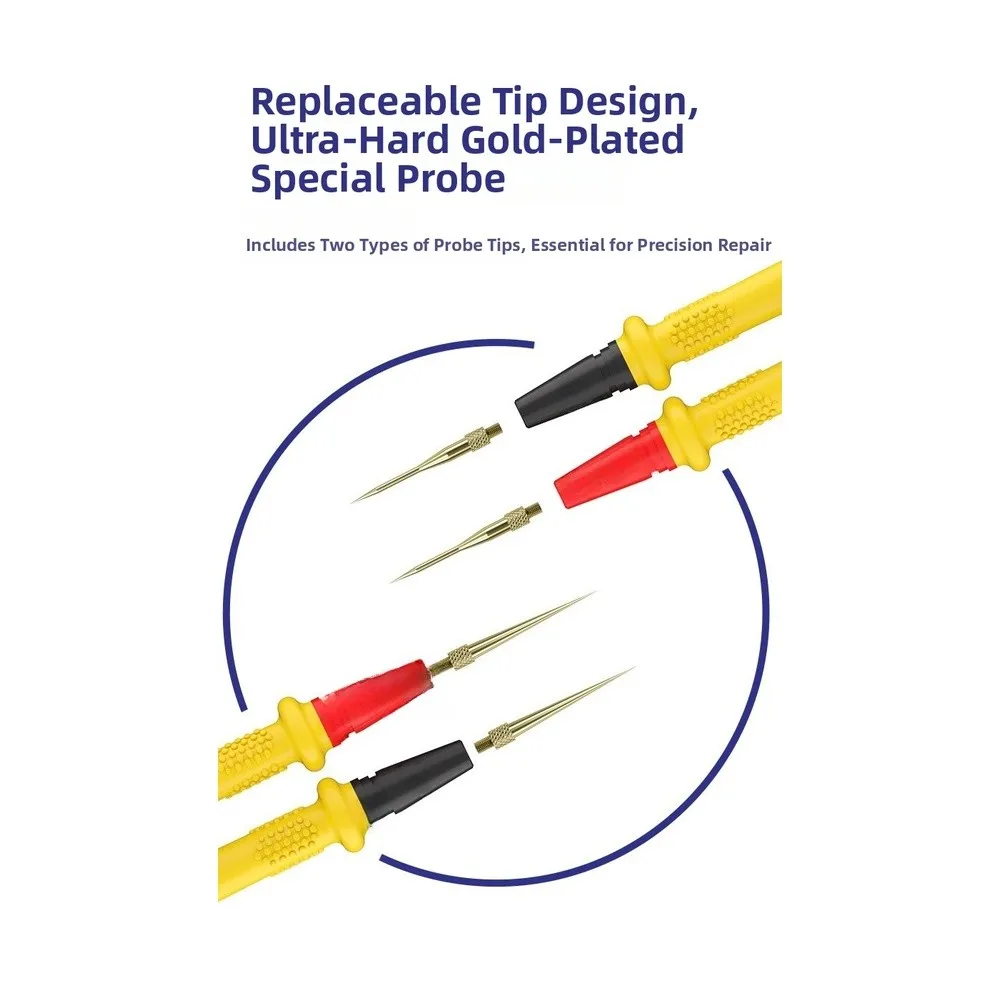 For Precise Component Testing Multimeter Test Probes Antifreeze Multimeter Test Probes 0.1mm Ultra-fine Steel Needles
