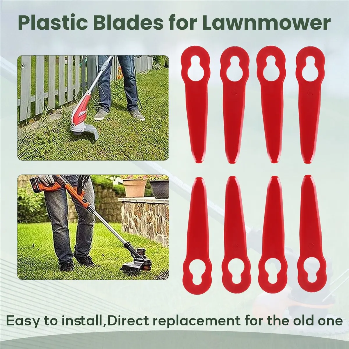 ملحقات شفرات بلاستيكية بديلة 40 قطعة لـ STIHL Polycut 2-2 FSA 45 ماكينة تشذيب العشب #1