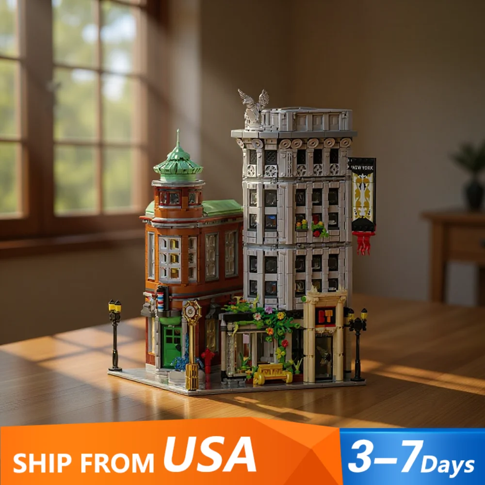 4500PCS MOC New York Flatiron Building House Modular Building Blocks Set City Skyscraper Architecture Model 12 Figure Kids Toys