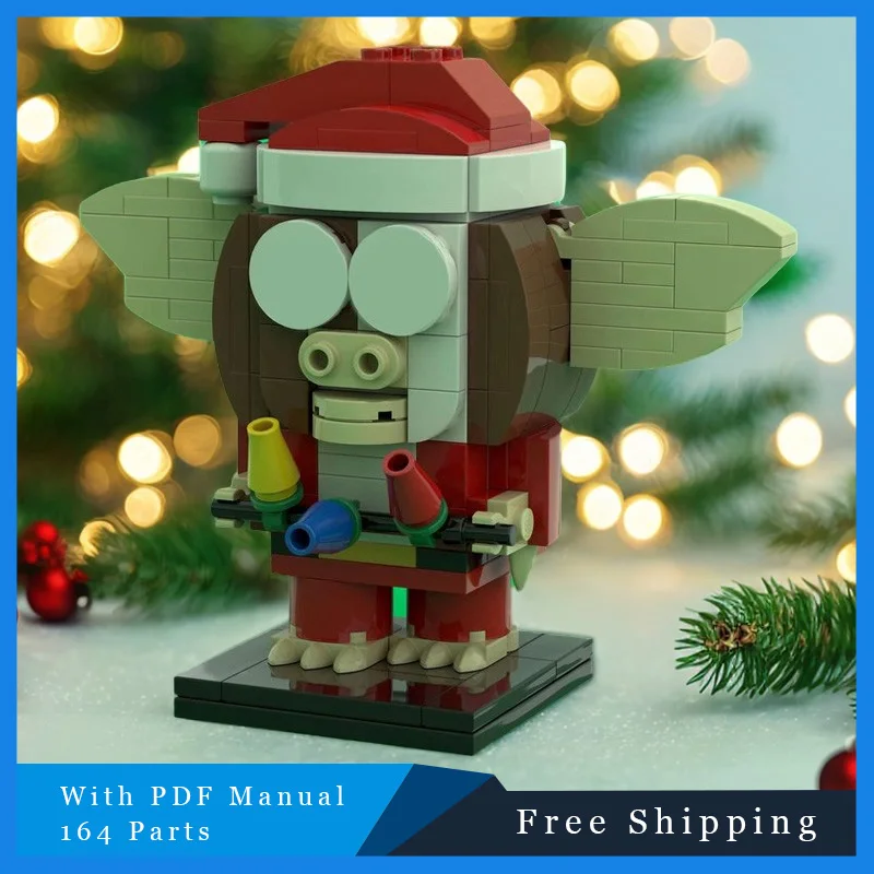 164 PCS MOC Holiday Series Building Block Model Big Ear Elf Modular Toy Children's Educational DIY Assembly Set Christmas Gift