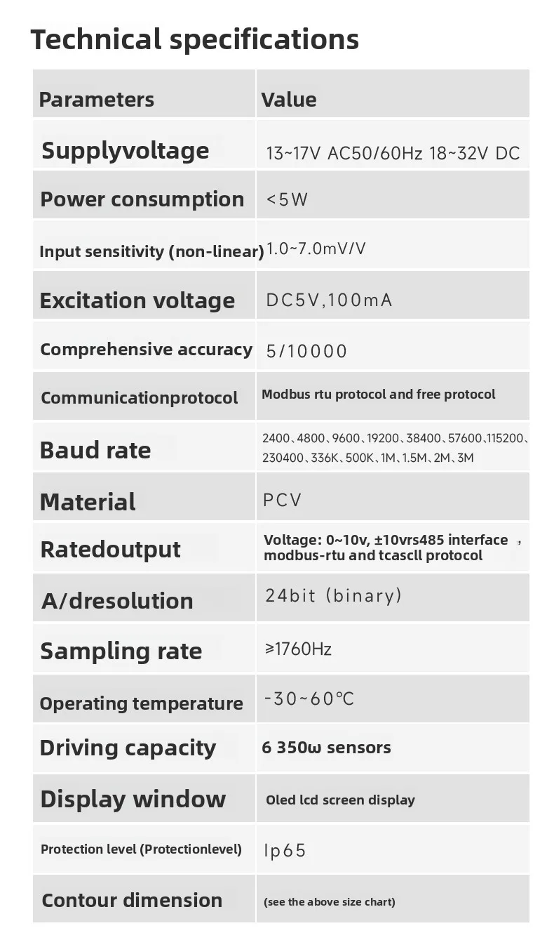 939 أداة وزن مصغرة مستشعر السحب والضغط وحدة عرض واحدة عرض RS485 #4
