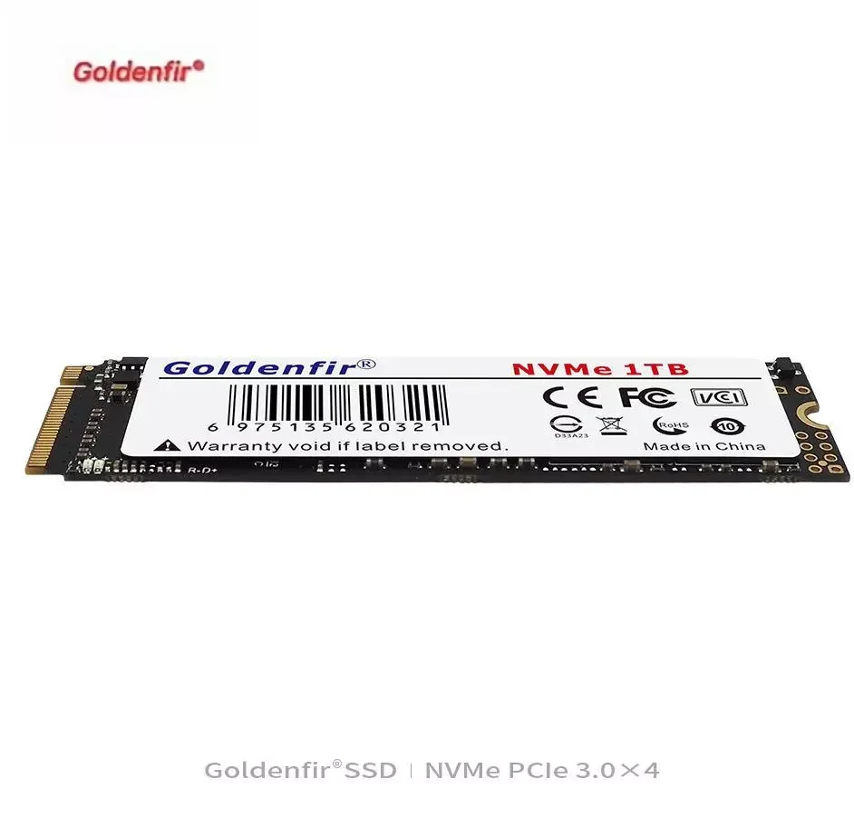 Goldenfir ssd nvme3.0 256gb m.2 pcie 128gb 512gb 1tソリッドステートディスク2280内蔵ハードドライブラップトップ用デスクトップtlc/qlc