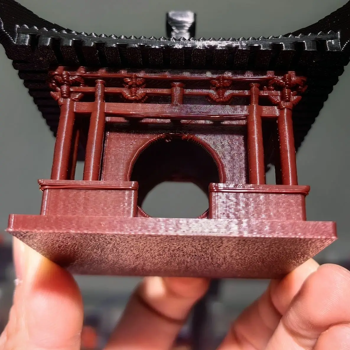 3D Printing Suzhou Garden Ancient Architectural Model Plastics Small Ornament Chinese Zen Landscape Micro Landscape Bonsai ZD481 view 5