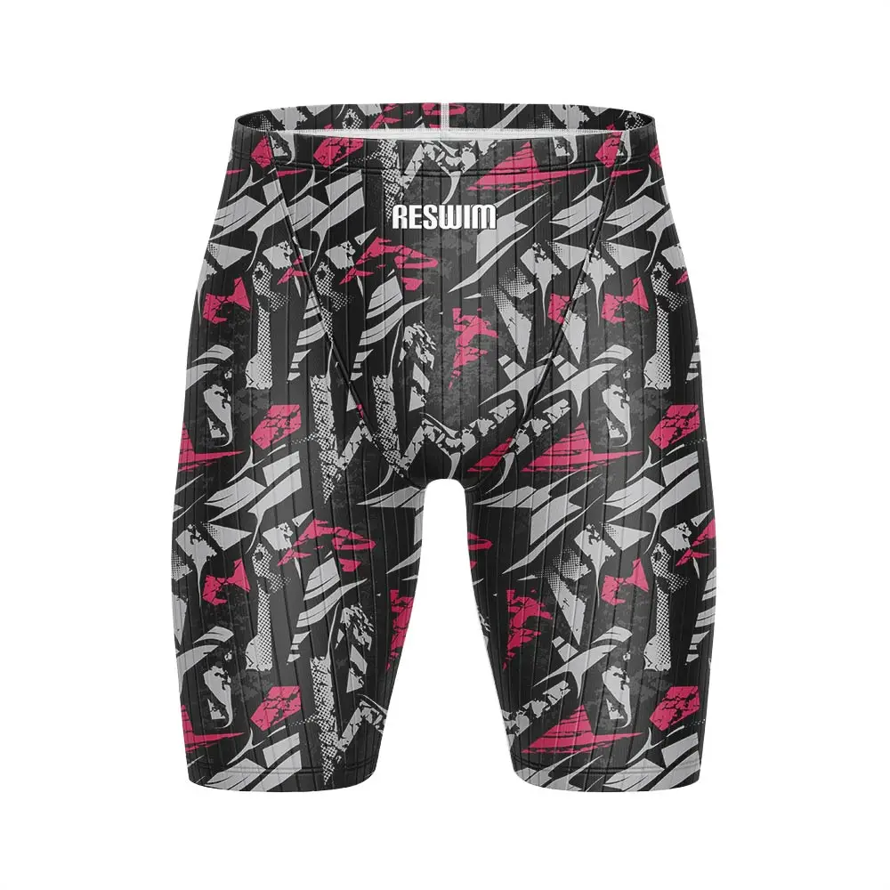 

2025 Men's Swim Jammer Swimsuit Swimming Trunks Beach Tights Shorts Athletic Training Swimwear Swimming Sports Rash Guards Pants