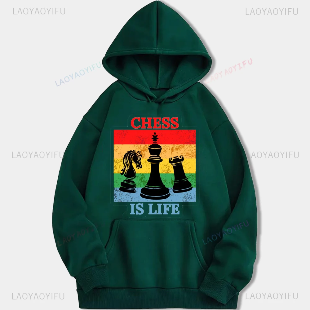 New Arrival Retro Chess Gift Chess Player Printed Pullovers Fashion Casual Streetwear Hip-hop Hipster Winter Hot Sale Hoodies