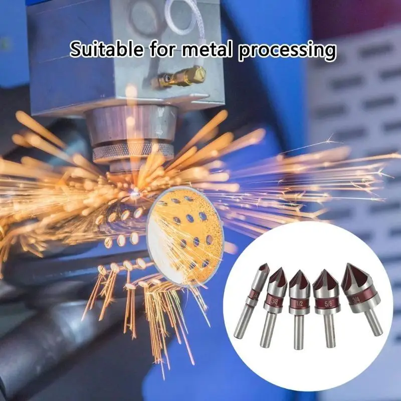 y1ud-5pcs-cobalt-chamfer-countersink-drill-bit-round-shank-set-for-professional-use