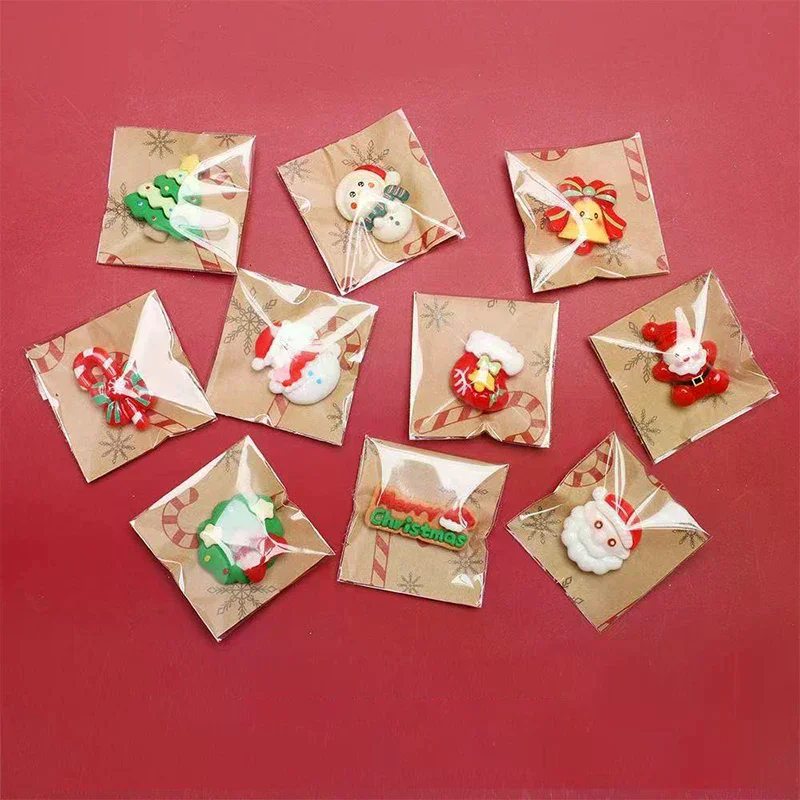 5/15Pcs Mixed Resin Christmas Fridge Magnets, Santa Claus, Snowman, Christmas Tree Decorations In Various Styles For Gift