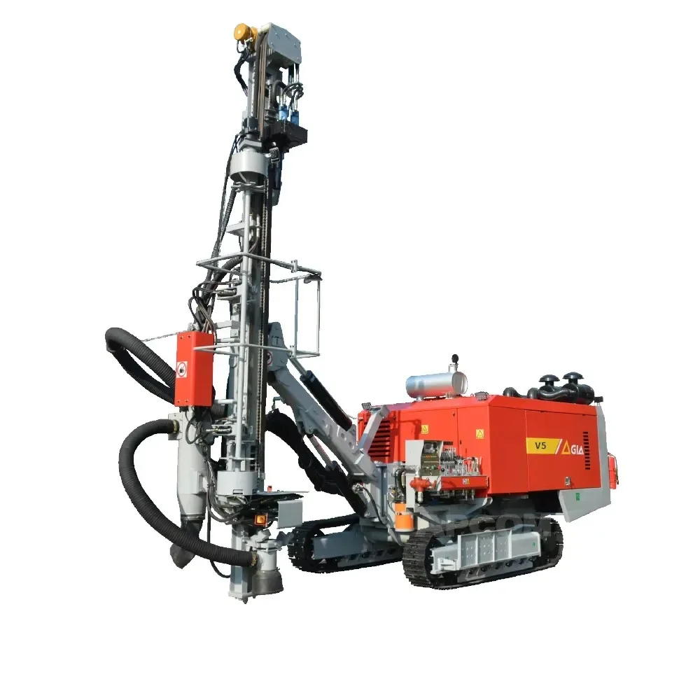 Drilling Rig Portable Pneumatic Crawler Rock APCOM V5 DTH Rotary Drilling Rig Drilling  engine machines