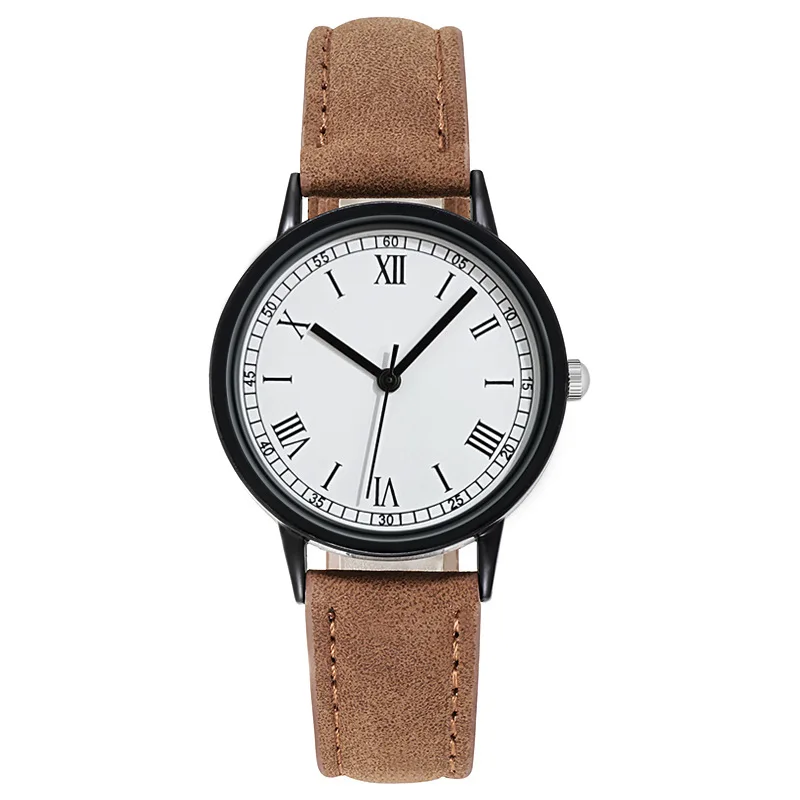 Reloj de pulsera de cuarzo para Mujer, cronógrafo informal de cuero, de lujo