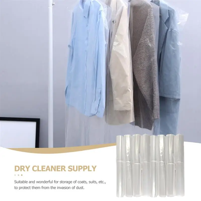 60Pcs Suit Protector Cover Wardrobe Tote Garment Sweater Dry Cleaning Dustproof Clothes Storage Bags Organizer for Home Shop