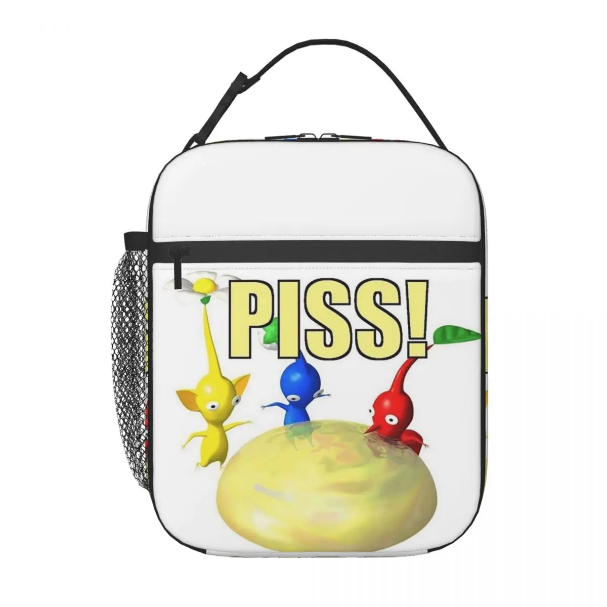 Plant Creature Cartoon Video Game Pikmin Insulated Lunch Bag for Women Children Portable Food Boxes Thermal Lunch Box Tote