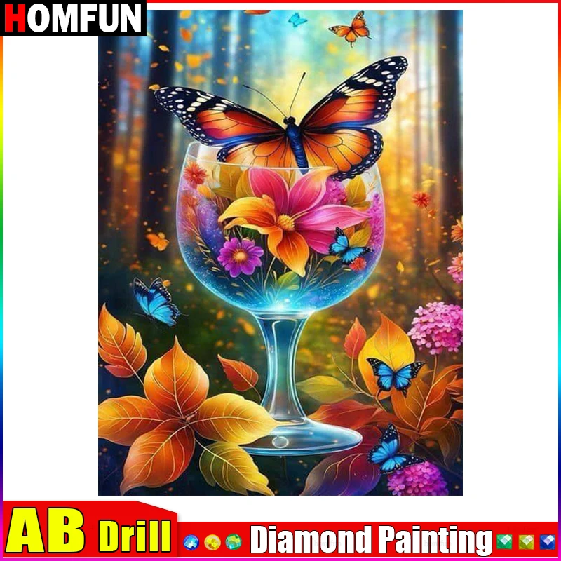 HOMFUN AB Diamond Embroidery DIY Diamond Painting Cross Stitch Kit 