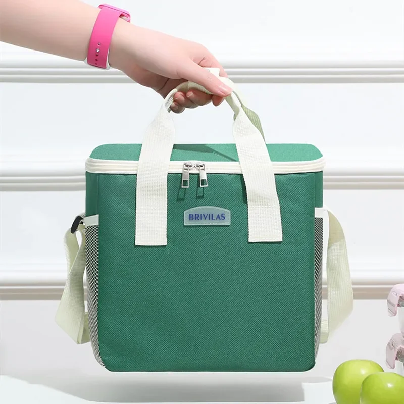 Waterproof Oxford Lunch Bag Portable Cooler Thermal Bento Bags Large Capacity Lunch Box Snacks Organizer Leakproof Tote Bag