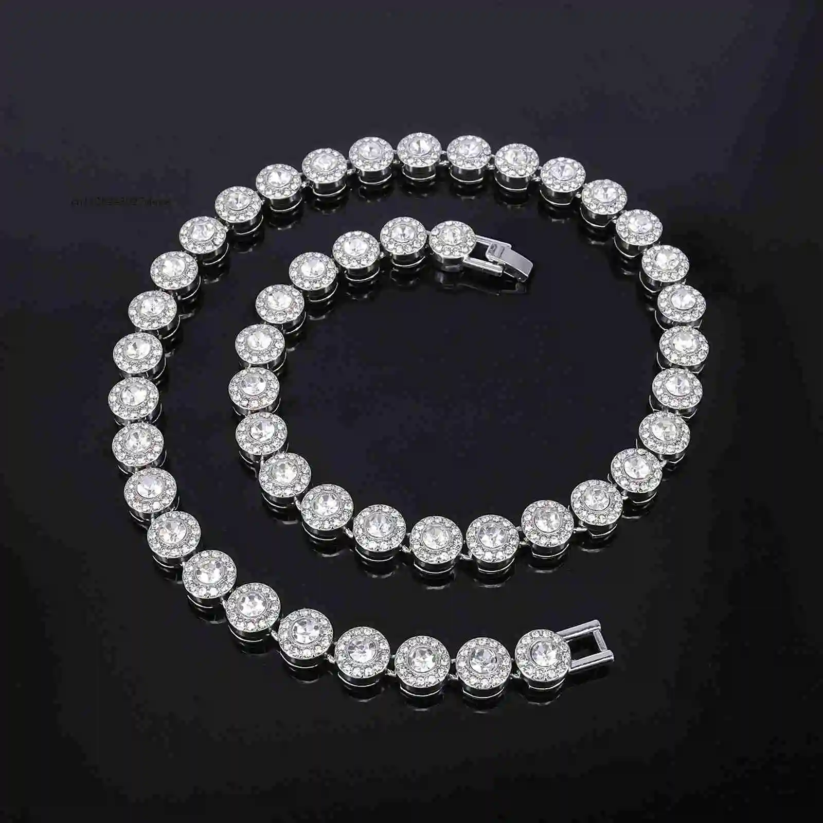Wholesale New Arrival Round Diamond 10Mm Trendy Hip Hop Tennis Miami Iced Gold Cuban Link Chain Necklace and Bracelet Jewelry