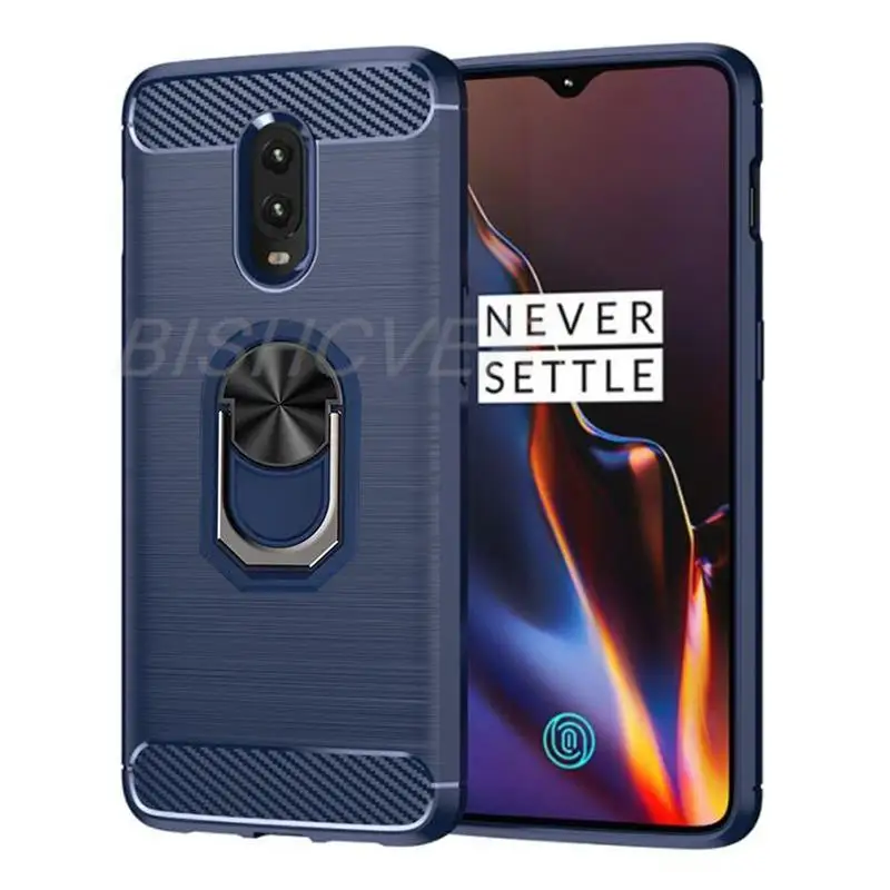 Carbon Fiber Brushed Shockproof Soft Cover For OnePlus 6 1+6 OnePlus6 6.28\