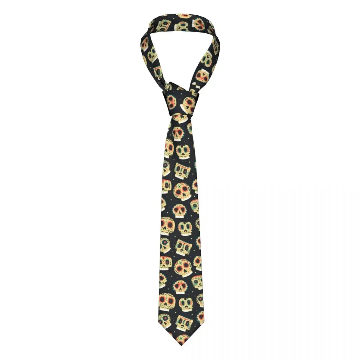 Cartoon Dead Day Ethnic Mexican Skulls Tie Necktie Tie Clothing Accessories