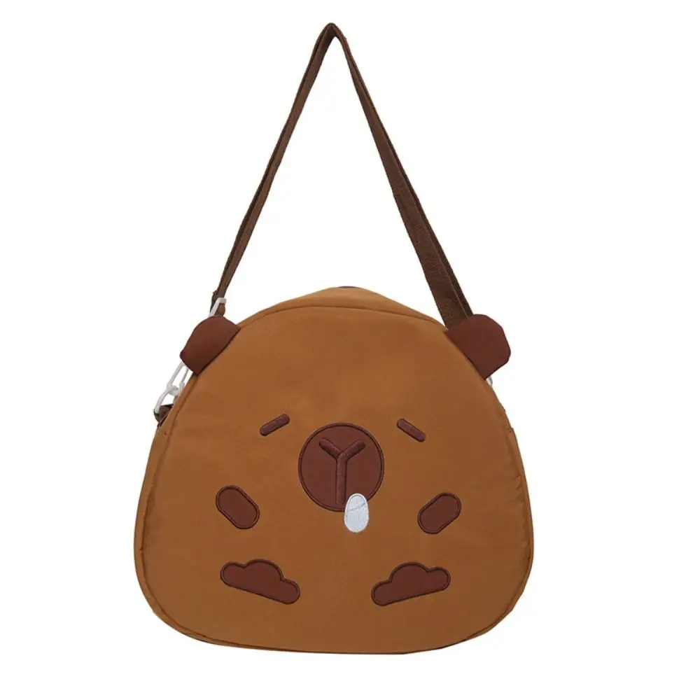 

Cartoon Capybara Backpack Travel Bag Cute Capybara Shoulders Bag Zipper Closure Large Capacity Children's School Bag Kids/Girls