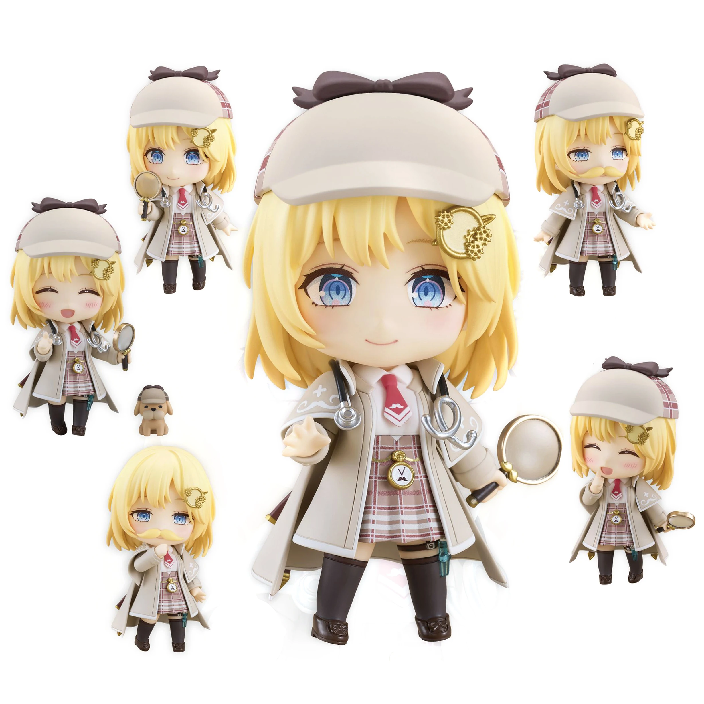 Cute Japan Anime Hololive Amelia Watson Action Figure Dolls With Bubba Toy Kids Girls Gifts