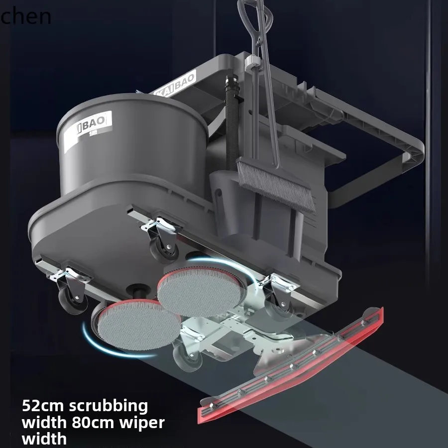 

LXC Hand Push Washing Machine Commercial Industrial Factory Shopping Mall Workshop Suction and Drag Integrated Mopping Sweeper