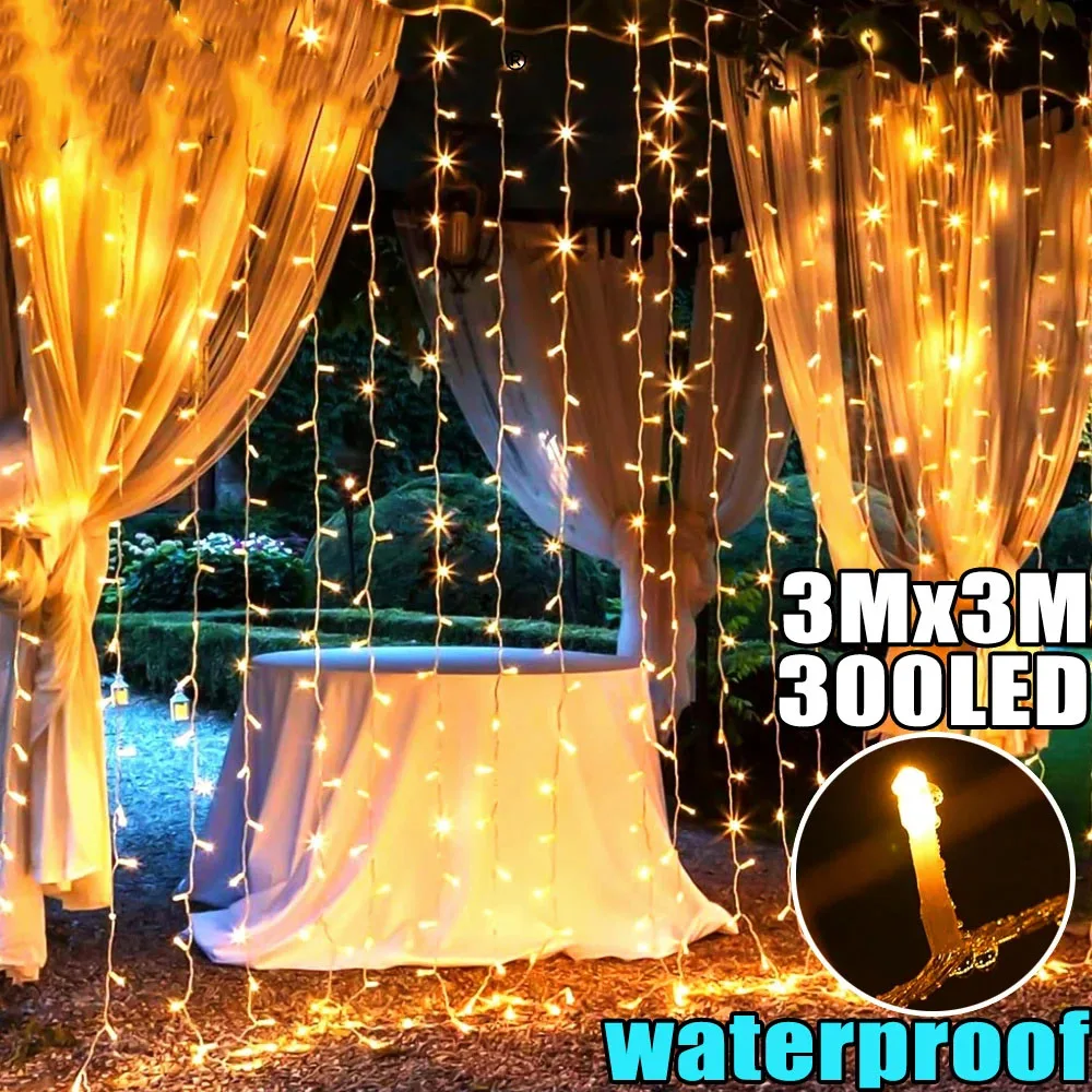 Christmas Lights Outdoor RGB LED String Light  Indoor Xmas Tree Decoration Waterproof Holiday Garland Fairy Lights 220V