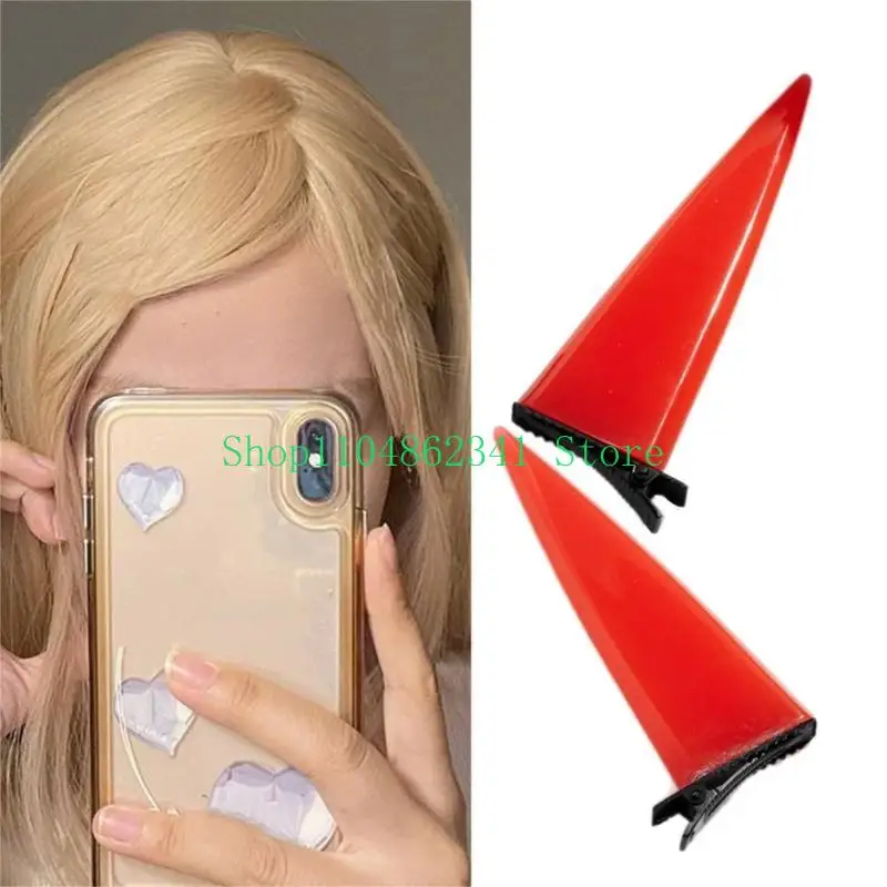 

652F 3D Devil Horn Hair Clip for Halloween Costume Cosplay Party Resin Horn Hair Pin Adult Stage Props Dress Up Headpieces