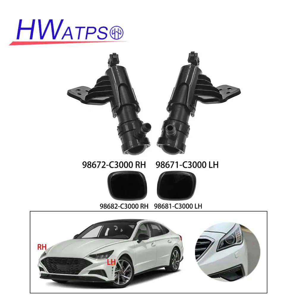 For Hyundai Sonata LF 2014-2017 Front Left or Right Windshield Washer Fluid Spray Jet Nozzle 98671-C3000 98672-C3000 98682-C3000