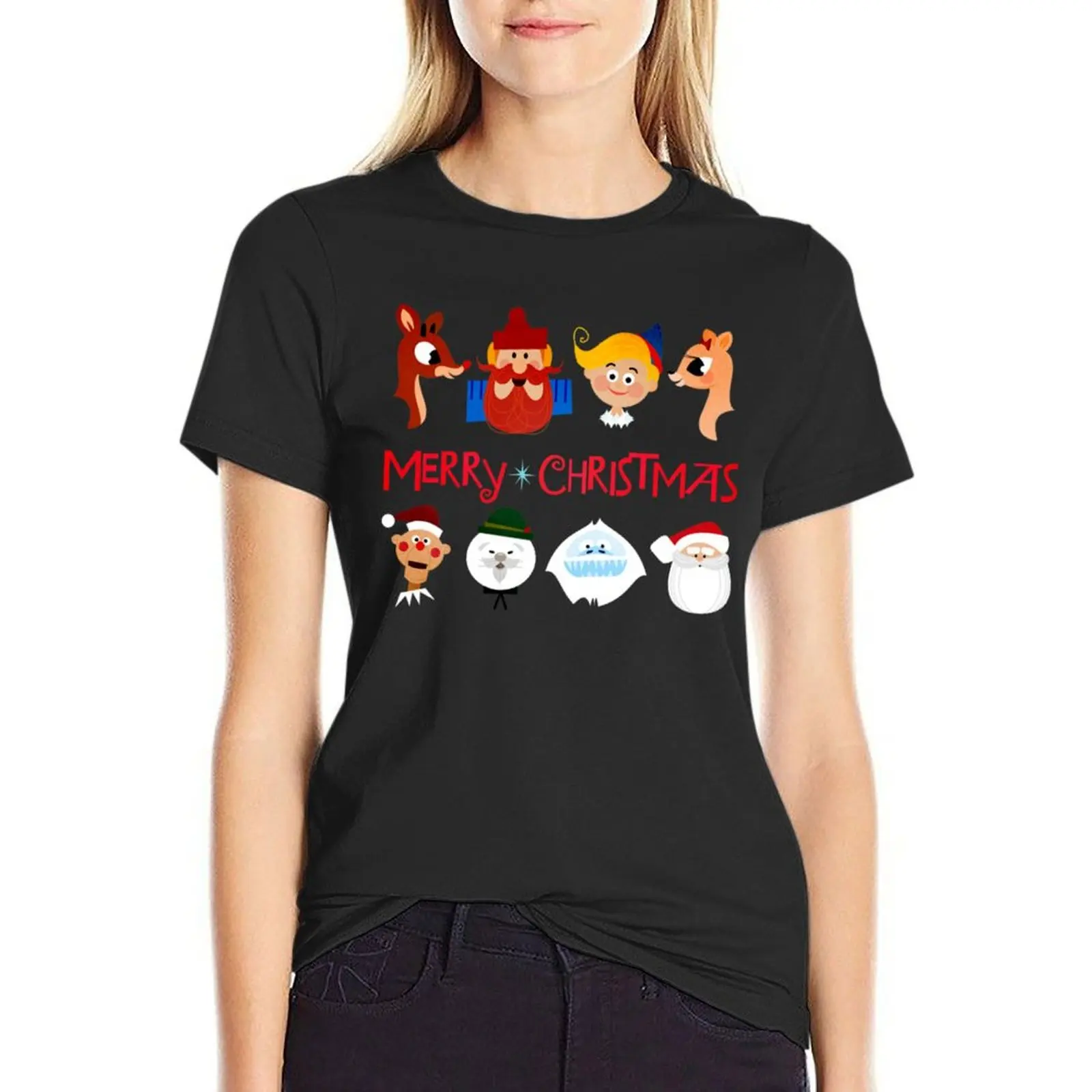 

Rudolph The Red Nosed Reindeer T-Shirt sports fans summer clothes Women's t-shirt