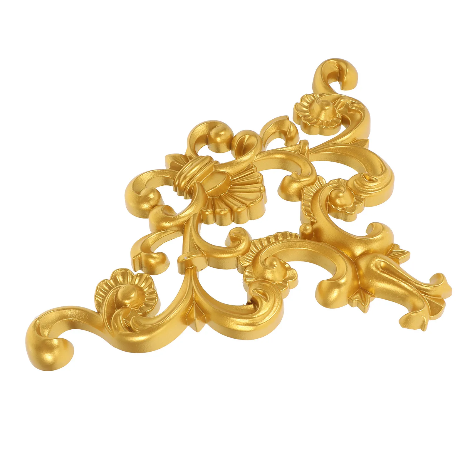 PVC Carved Flower Applique Onlay Ornament European Design Unpainted Plastic Wall Ceiling Door Cabinet Wardrobe Furniture