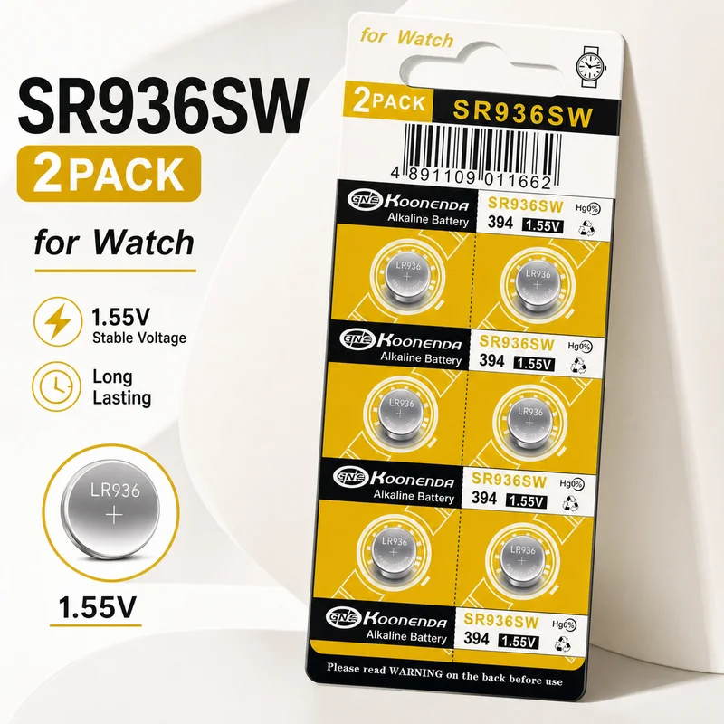 Button Cell Battery 394 SR936SW LR936 194 L936 for Watch Calculator 1.55V Replacement Coin Cell Pack Electronic Use