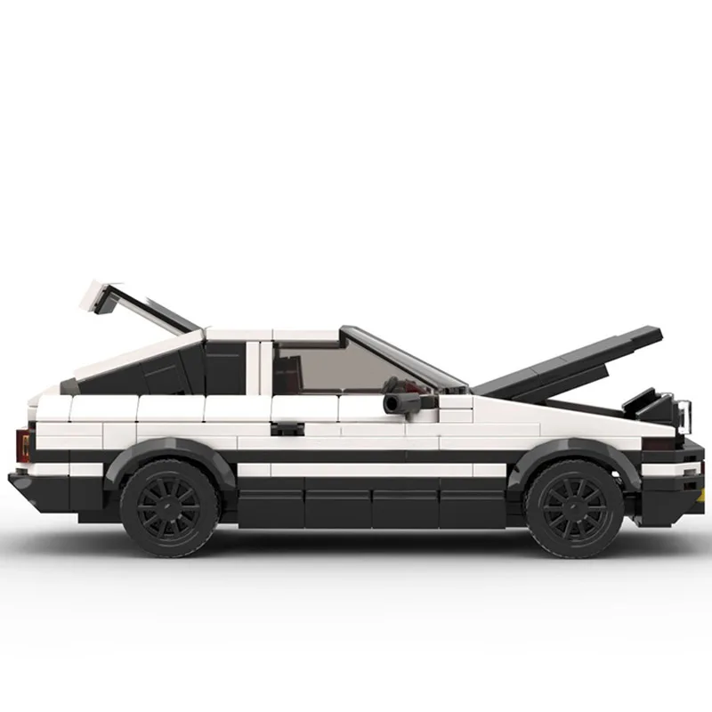 401 pçs moc filme inicial d veículo toyotaed ae86 modelo de carro blocos de construção montagem criativa tijolos brinquedos crianças diy presente natal