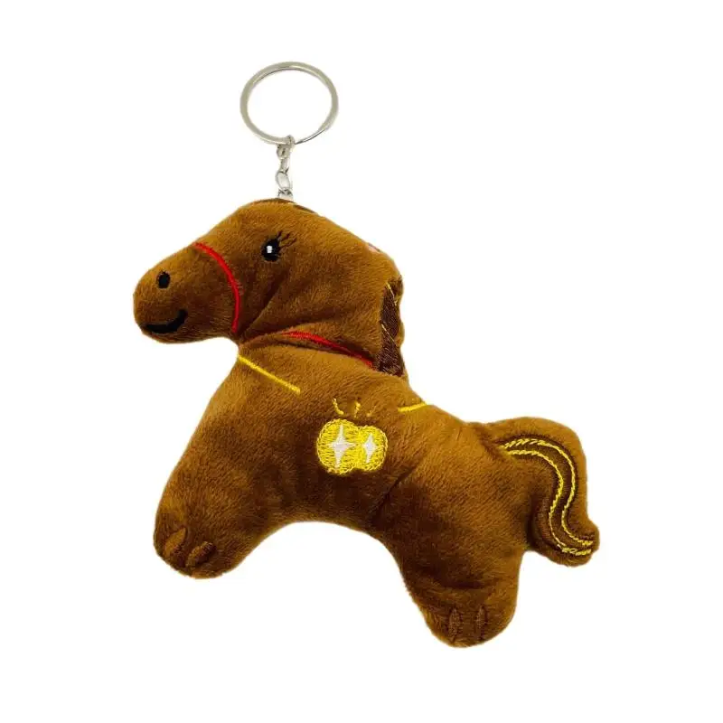 Cartoon knuffel sleutelhanger schattig dierenriem dier paard pop tas hanger verjaardagscadeau