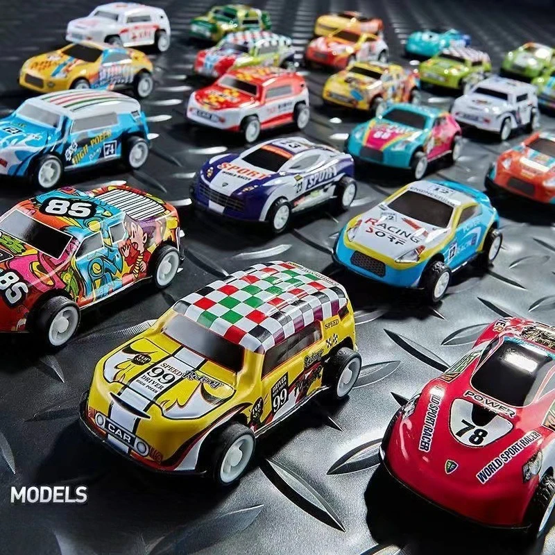 ชุดรถของเล่นโลหะผสมแบบดึงกลับ 20 ชิ้น รถของเล่นขนาดเล็ก รถของเล่นแบบผลักและดึงกลับ รถแข่งของเล่น