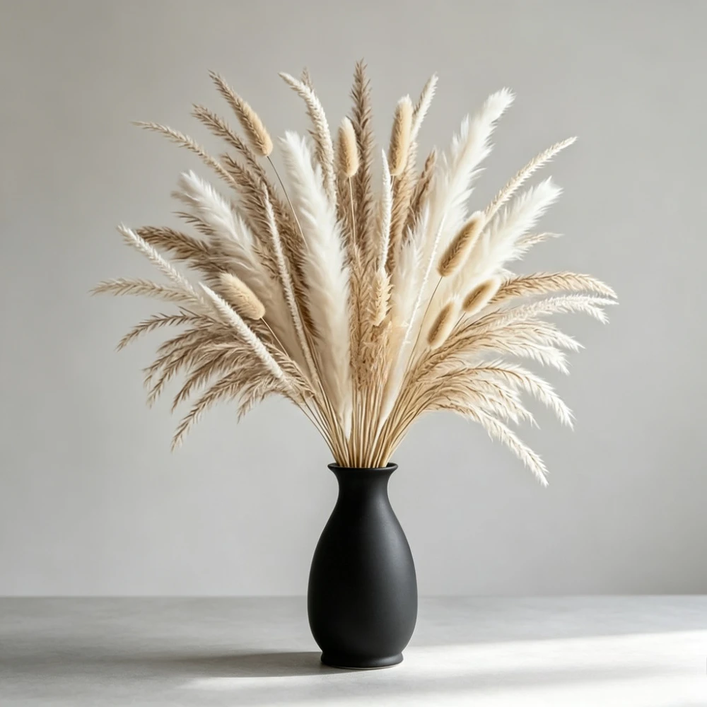 Dried Flower Bouquet - Dried Pampas Grass Bouquet Bunny Tails