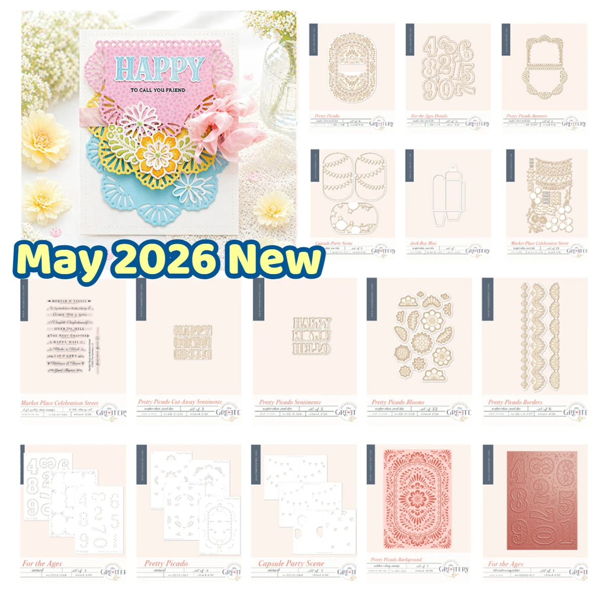 Mai 2026 Neue Kapsel-Stern-Stickerei-Rahmen für alle Altersgruppen Metall-Stanzformen Stempel Schablonen Heißfolienprägung DIY Scrapbook Handgemachtes Fotoalbum