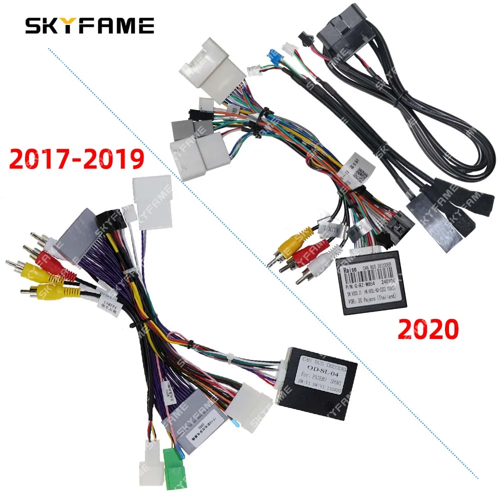 

SKYFAME Car 16pin Wiring Harness Adapter Canbus Box Decoder For Mitsubishi Pajero 4WD