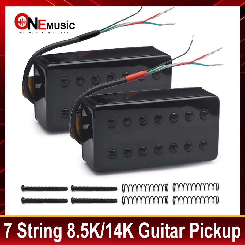 LP 7 String Guitar Brass Cover Humbucker Dual in Line Slotted Screw 8.5K/14K Coil Splitting Pickup for Electric Guitar