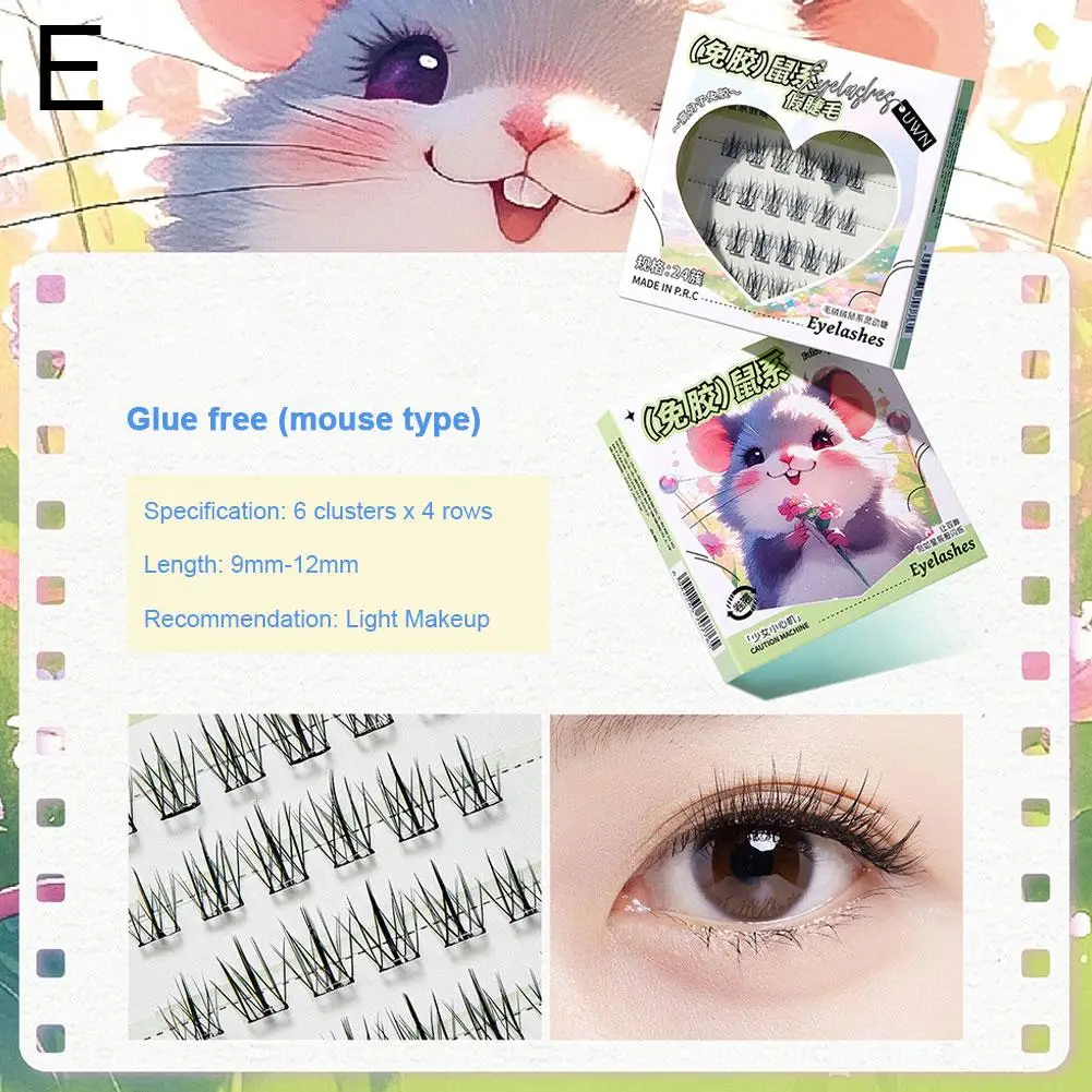 Self-Adhesive False Eyelash Kit Reusable Individual Cosmetic Eyelash Tweezers Clusters Tip No Irritation Material With Prec A3G3